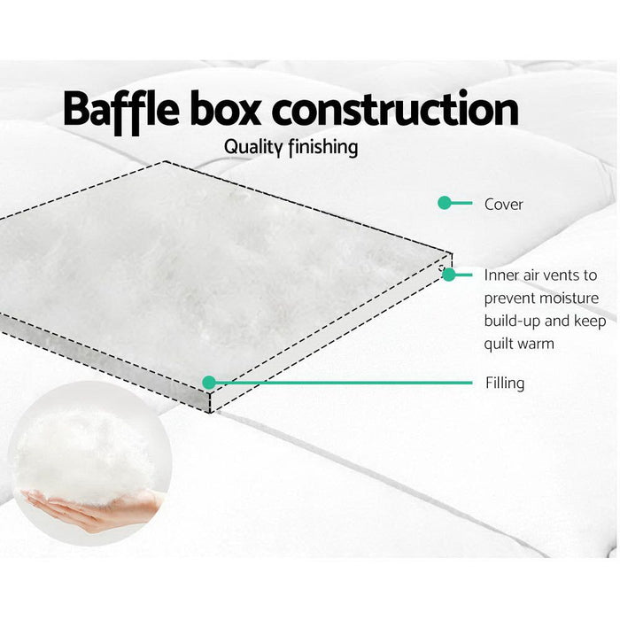 Giselle Bedding Super King 700GSM Microfibre Bamboo Microfiber Quilt -Home Living Store - -