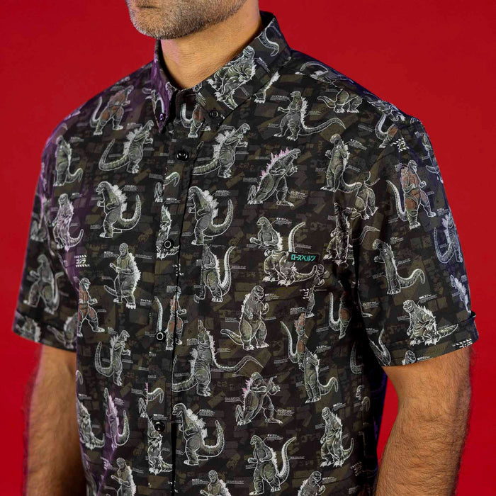 RSVLTS Godzilla Short Sleeve Shirt Godzilla "Gojivolution" – KUNUFLEX Short Sleeve Shirt Godzilla "Gojivolution" – KUNUFLEX Short Sleeve Shirt