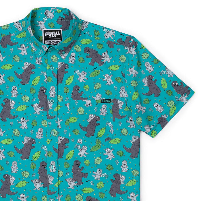 RSVLTS XS Godzilla Short Sleeve Shirt Godzilla "Manilla Mania!" – KUNUFLEX Short Sleeve Shirt Godzilla "Manilla Mania!" – KUNUFLEX Short Sleeve Shirt