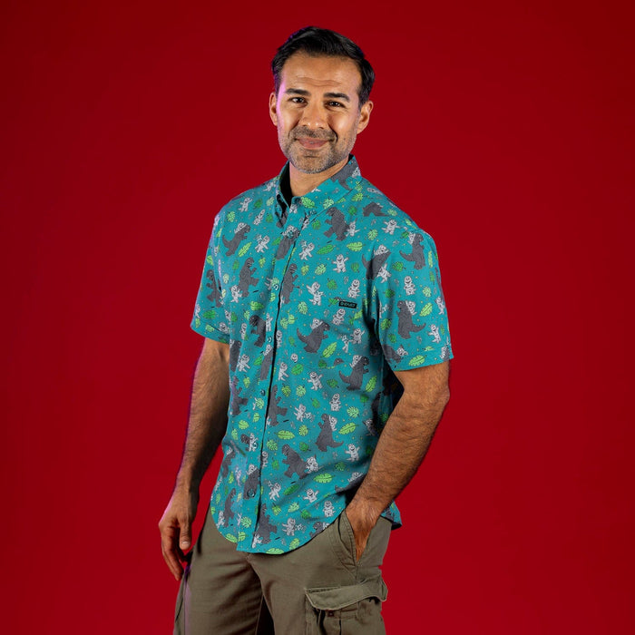 RSVLTS Godzilla Short Sleeve Shirt Godzilla "Manilla Mania!" – KUNUFLEX Short Sleeve Shirt Godzilla "Manilla Mania!" – KUNUFLEX Short Sleeve Shirt