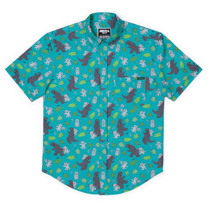 RSVLTS Godzilla Short Sleeve Shirt Godzilla "Manilla Mania!" – KUNUFLEX Short Sleeve Shirt Godzilla "Manilla Mania!" – KUNUFLEX Short Sleeve Shirt