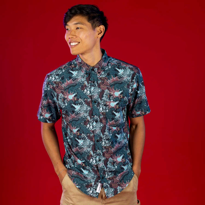 RSVLTS Godzilla Short Sleeve Shirt Godzilla "Monsters and Mecha" – KUNUFLEX Short Sleeve Shirt Godzilla "Monsters and Mecha" – KUNUFLEX Short Sleeve Shirt