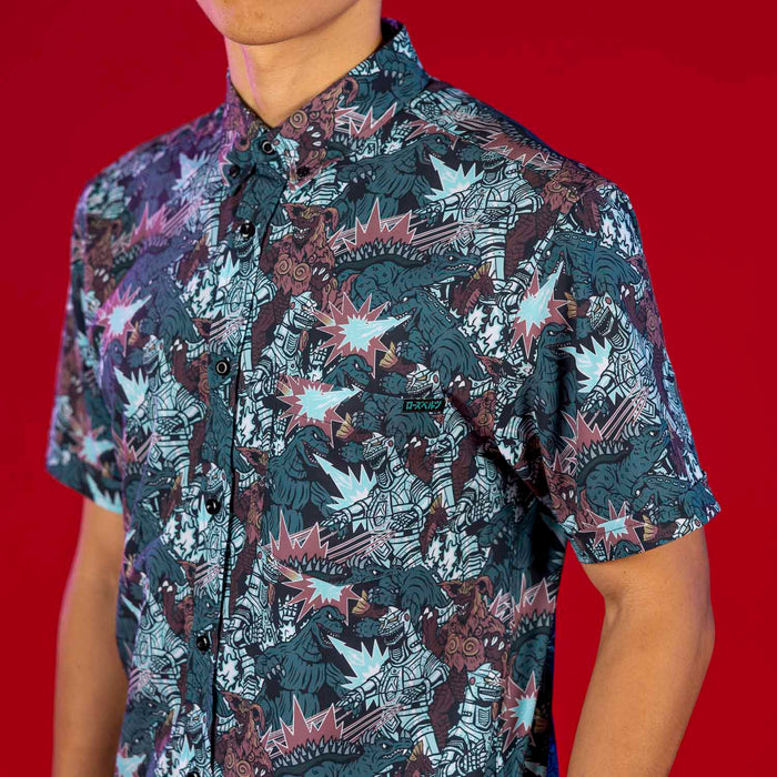 RSVLTS Godzilla Short Sleeve Shirt Godzilla "Monsters and Mecha" – KUNUFLEX Short Sleeve Shirt Godzilla "Monsters and Mecha" – KUNUFLEX Short Sleeve Shirt