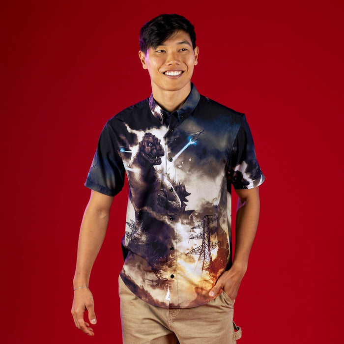 RSVLTS Godzilla Short Sleeve Shirt Godzilla "The King Arrives" – KUNUFLEX Short Sleeve Shirt Godzilla "The King Arrives" – KUNUFLEX Short Sleeve Shirt