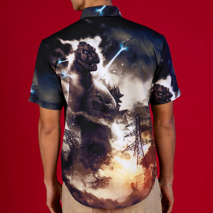 RSVLTS Godzilla Short Sleeve Shirt Godzilla "The King Arrives" – KUNUFLEX Short Sleeve Shirt Godzilla "The King Arrives" – KUNUFLEX Short Sleeve Shirt