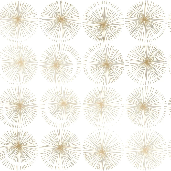 SINGLE ROLL / Metallic Gold Starburst