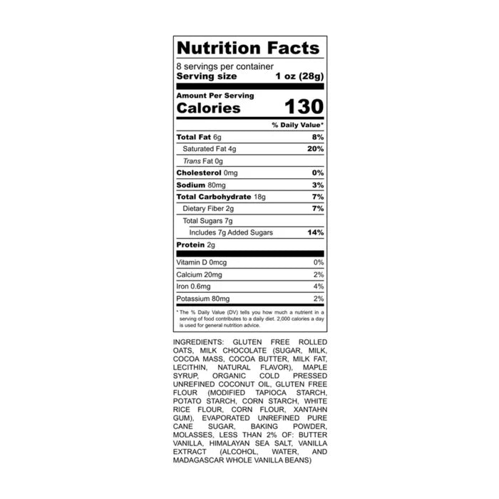Granola - Chocolate Chip nutrition info