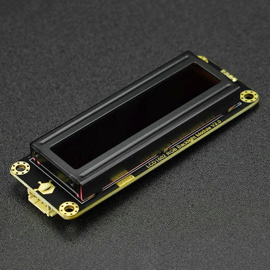 Gravity: I2C 16x2 Arduino LCD with RGB Font Display (Black) by DFRobot - The Pi Hut