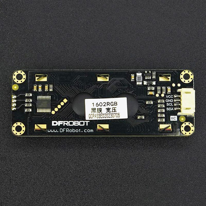 Gravity: I2C 16x2 Arduino LCD with RGB Font Display (Black) by DFRobot - The Pi Hut