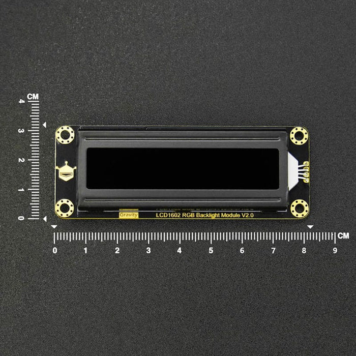Gravity: I2C 16x2 Arduino LCD with RGB Font Display (Black) by DFRobot - The Pi Hut
