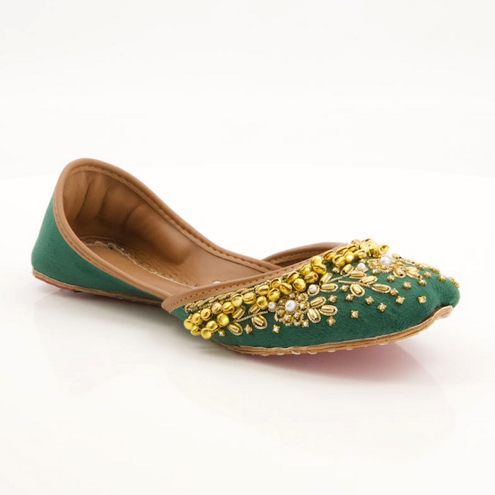 Green Fancy Khussa for women