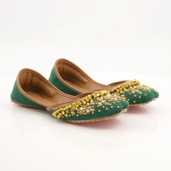 Green Fancy Khussa for women