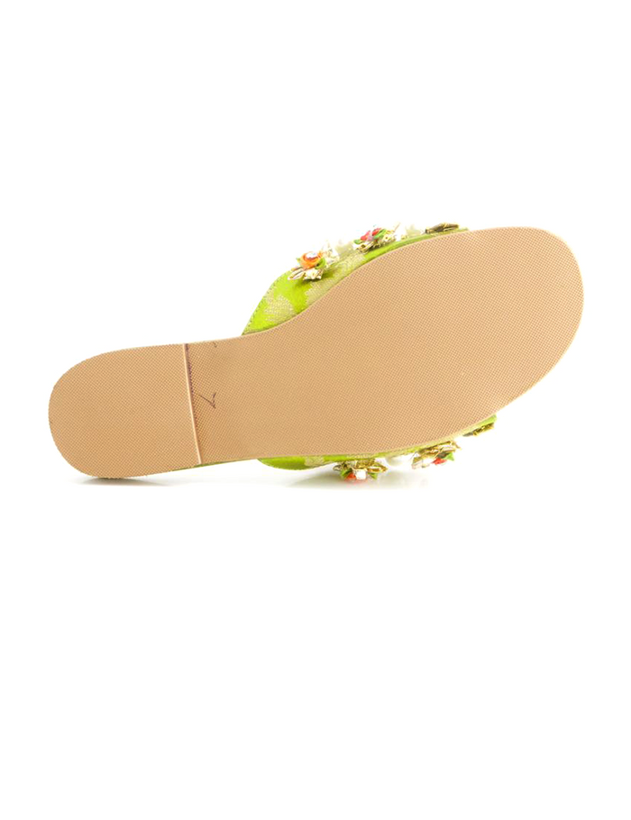 Green Fancy Slippers for women