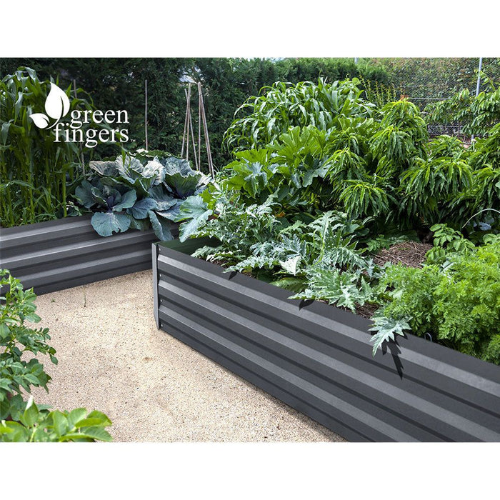 Greenfingers 2x Garden Bed 210x90cm Planter Box Raised Container Galvanised Herb -Home Living Store - -