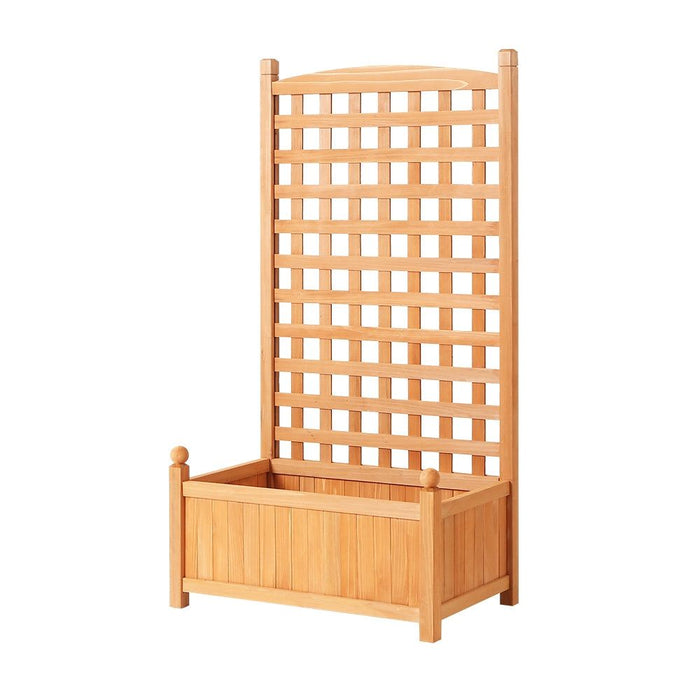 Greenfingers Garden Bed Wooden 64x35x115cm Planter Raised Box Container Trellis -Home Living Store - -