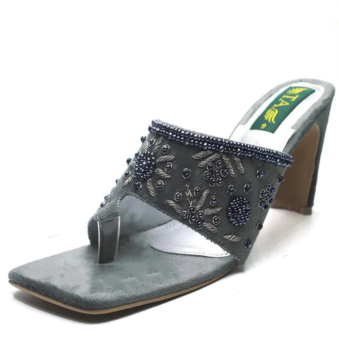 Grey Fancy Heel