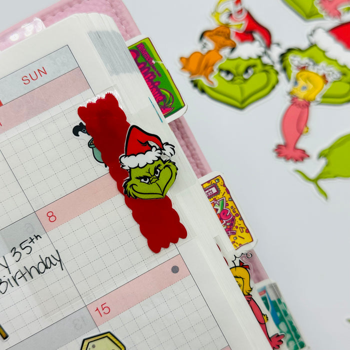 Grinch Gang Mini Tab Planner Dividers - SIDE TABS