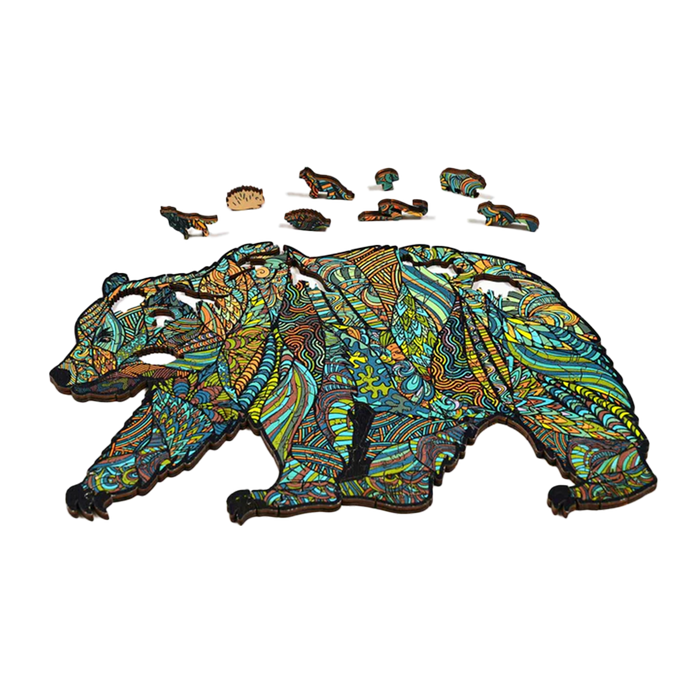 Grizzly Bear Wood Puzzle Games & Books GSI