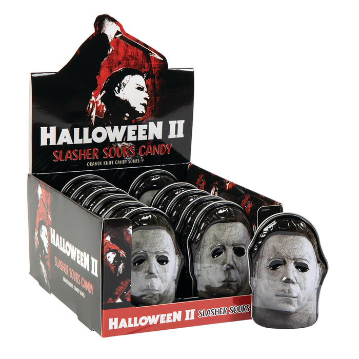 Halloween II Tin Slasher Sours Orange Knives Candy - 12 Count