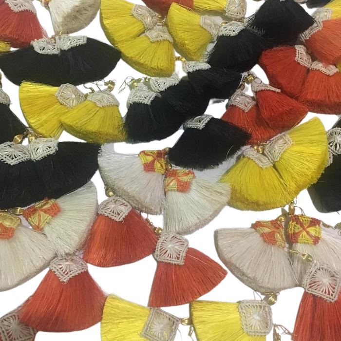 Handmade Abaca Earrings - Travellers Hat Boutique