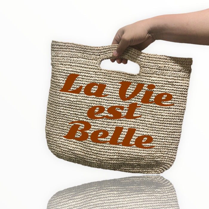 Handmade Crochet Raffia Tote - Travellers Hat Boutique