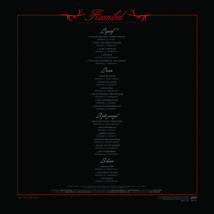Hannibal – Original Television Soundtrack 2XLP