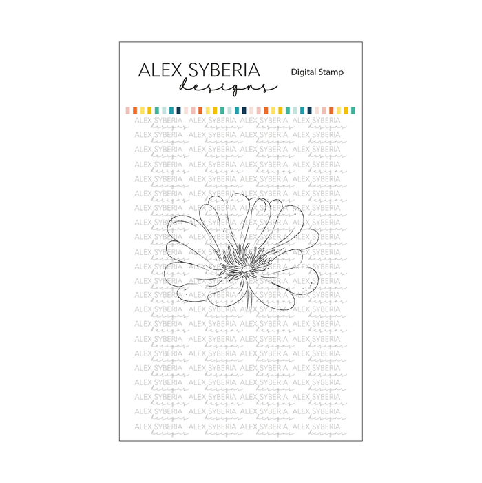 Happy Flower Digital Stamp