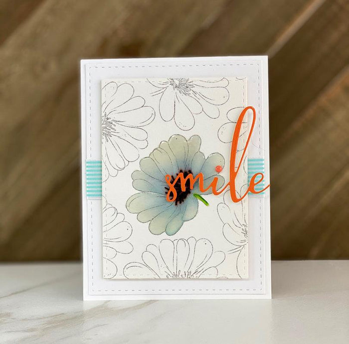 Happy Flower Digital Stamp - Alex Syberia Designs