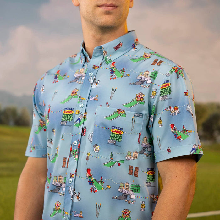 RSVLTS Happy Gilmore Short Sleeve Shirt Happy Gilmore "You're Gonna Die Clown!" – KUNUFLEX Short Sleeve Shirt