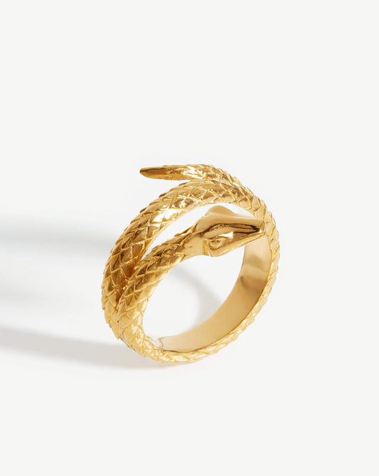 Harris Reed Coiled Serpent Ring | 18ct Gold Plated Rings Missoma 18ct Gold Plated US 5