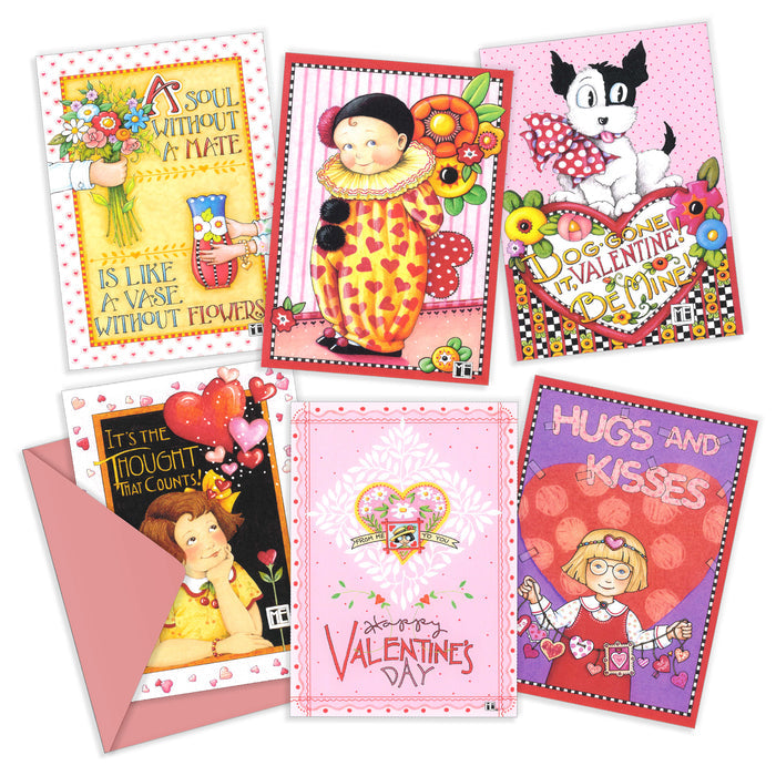 Hearts and Flowers Valentine Greeting Card Bundle