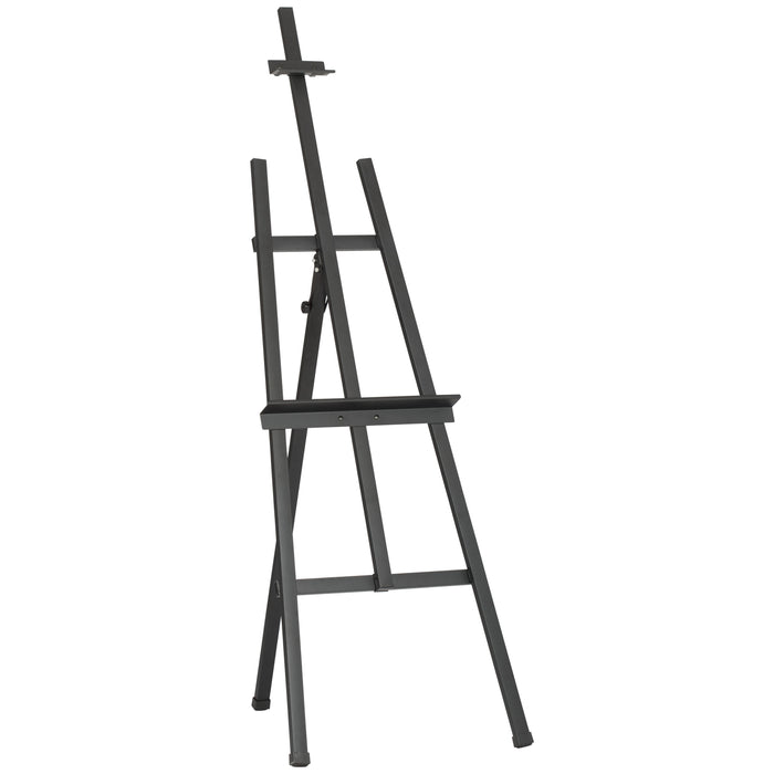 Heavy-Duty Metal Museum Lyre Artist Easel for Large Canvases - 13149
