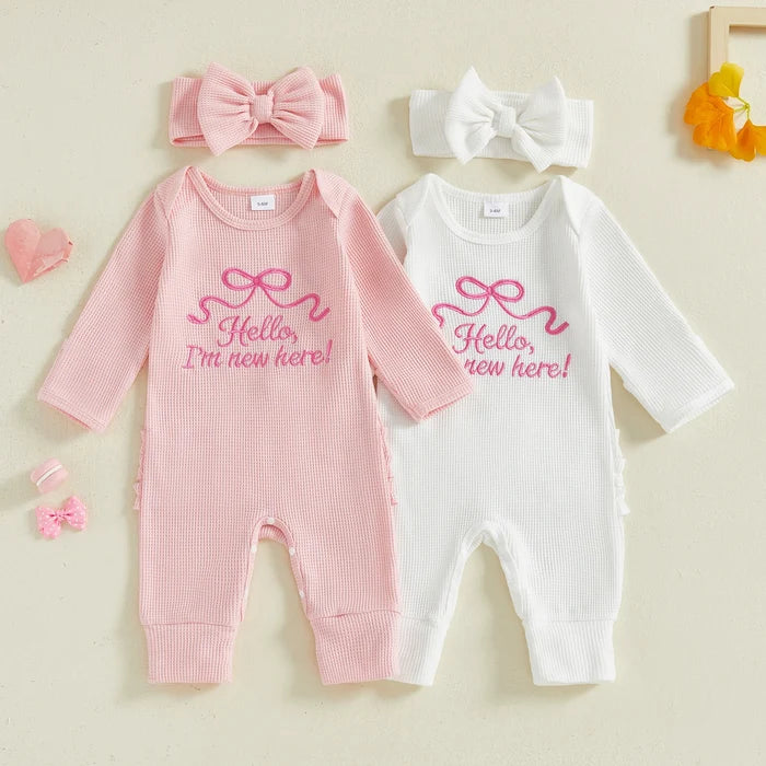 HELLO, I'M NEW HERE Bow Jumpsuit