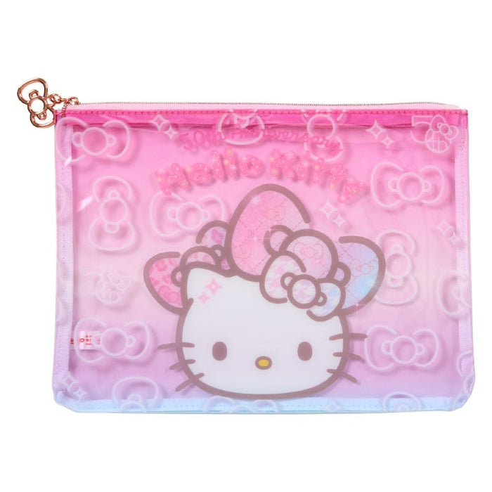 Hello Kitty 2-Piece Pouch Set 50th Anniv. (Fashionable Ribbons Series) Bags Japan Original