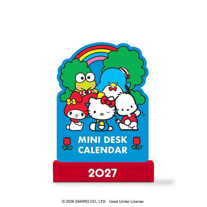 Hello Kitty and Friends 2027 Retro Mini Desk Calendar with Wood Stand Stationery Orange Circle Studio