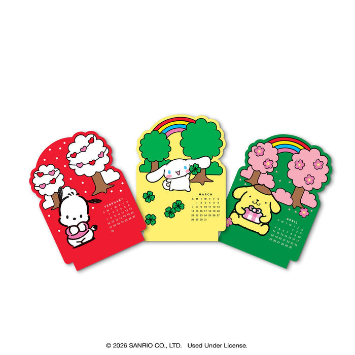 Hello Kitty and Friends 2027 Retro Mini Desk Calendar with Wood Stand Stationery Orange Circle Studio