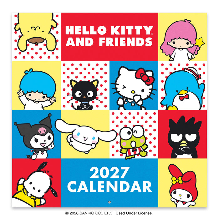 Hello Kitty and Friends 2027 Retro Wall Calendar Stationery Orange Circle Studio