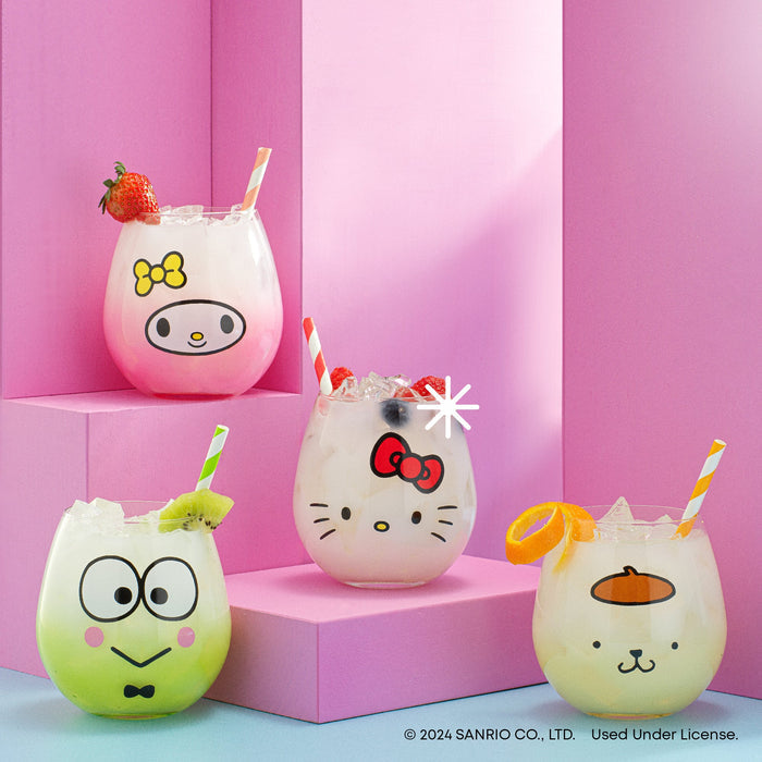 Hello Kitty and Friends Hello Sippy Stemless Glasses (Set of 4) Home Goods JoyJolt