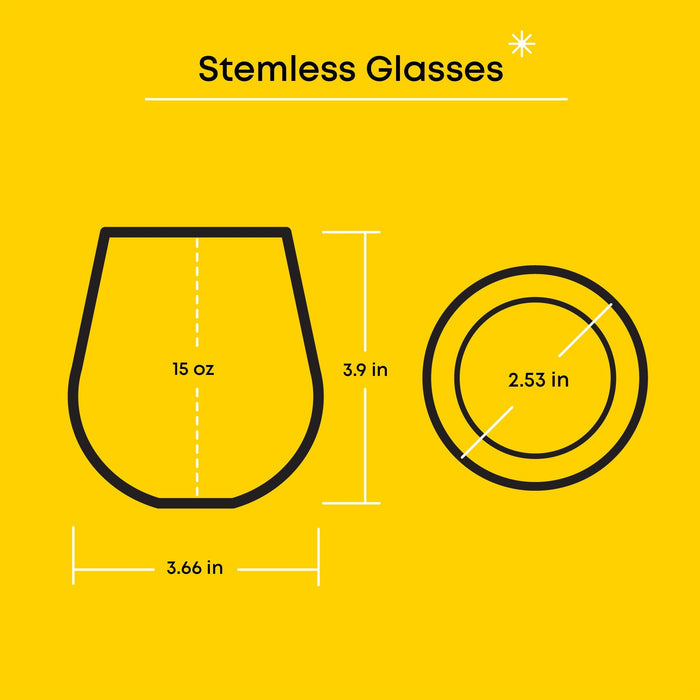 Hello Kitty and Friends Hello Sippy Stemless Glasses (Set of 4) Home Goods JoyJolt