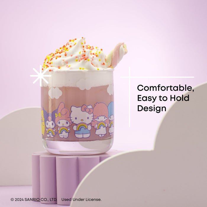 Hello Kitty and Friends Rainbow Short Drinking Glasses (Set of 4) Home Goods JoyJolt