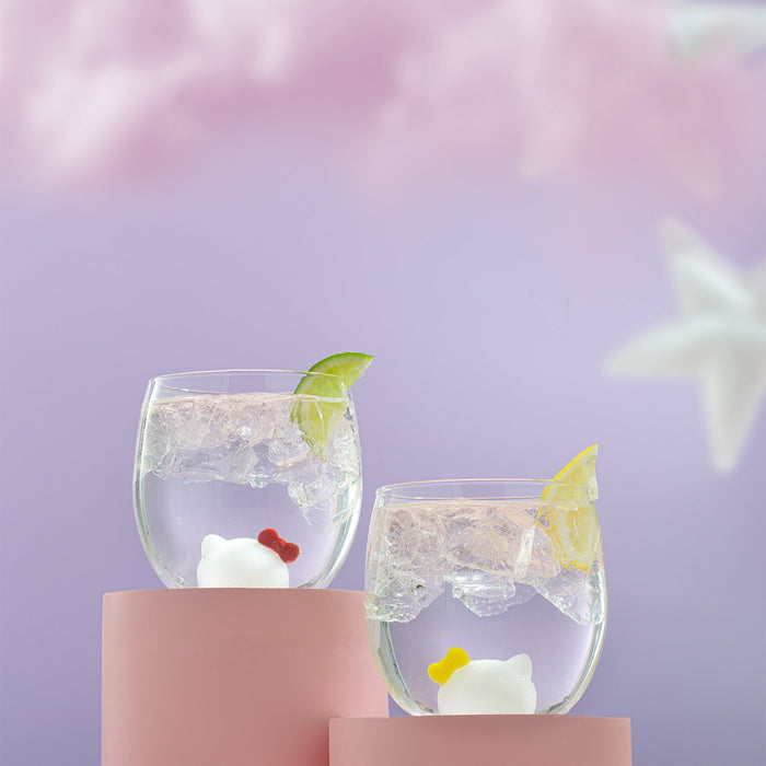 Hello Kitty and Mimmy 3D Icon Short Drinking Glasses (Set of 2) Home Goods JoyJolt