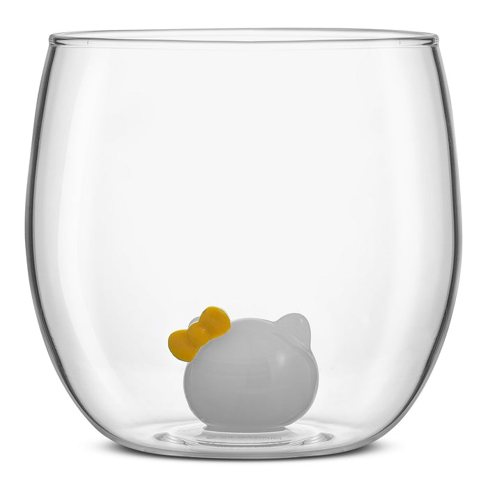 Hello Kitty and Mimmy 3D Icon Short Drinking Glasses (Set of 2) Home Goods JoyJolt