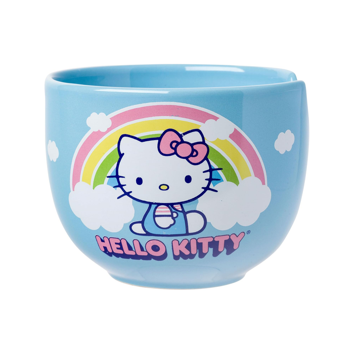 Hello Kitty Ceramic Ramen Bowl and Chopstick Set (Rainbow) Home Goods Silver Buffalo
