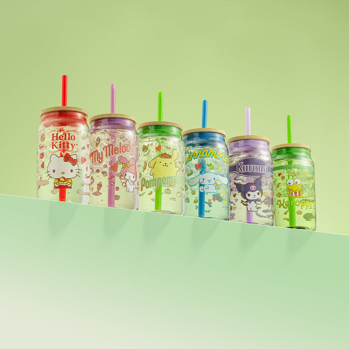 Hello Kitty Favorite Flavor Lidded Glass Tumbler Home Goods JoyJolt