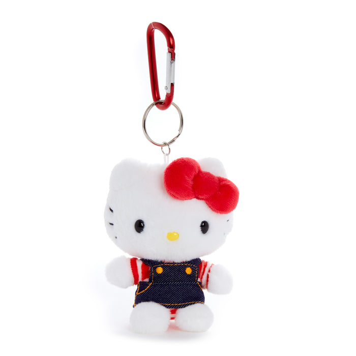 Hello Kitty Plush Mascot Keychain (Denim Jumper) Plush NAKAJIMA CORPORATION