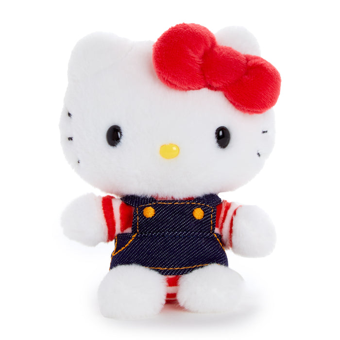 Hello Kitty Plush Mascot Keychain (Denim Jumper) Plush NAKAJIMA CORPORATION