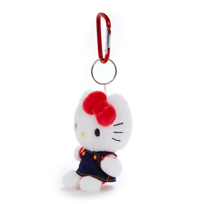 Hello Kitty Plush Mascot Keychain (Denim Jumper) Plush NAKAJIMA CORPORATION