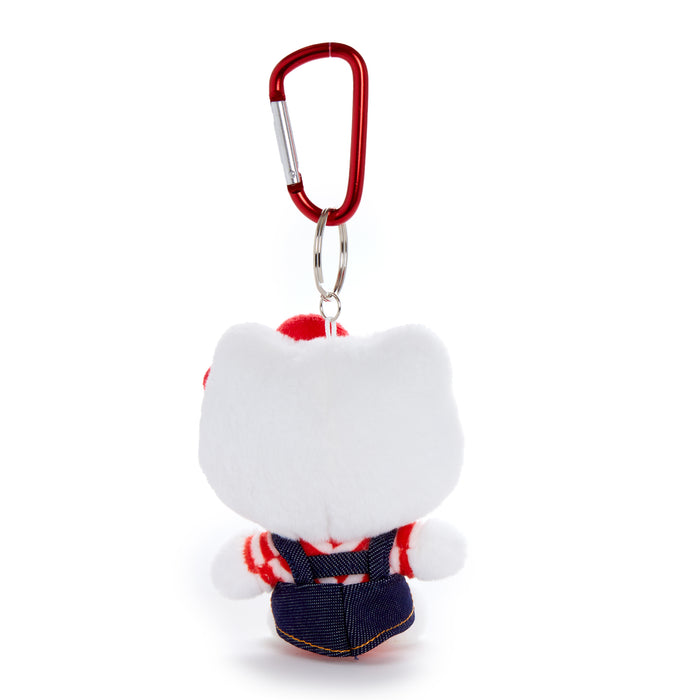 Hello Kitty Plush Mascot Keychain (Denim Jumper) Plush NAKAJIMA CORPORATION