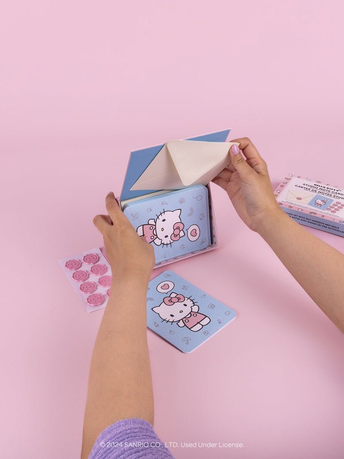 Hello Kitty x Studio Oh! Classic Pink 25-Pc Note Cards & Wax Seals Set Stationery Studio Oh!