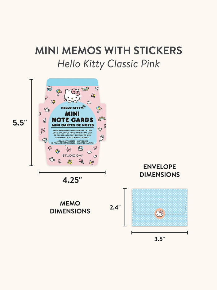 Hello Kitty x Studio Oh! Classic Pink Mini Memo with Stickers Stationery Studio Oh!